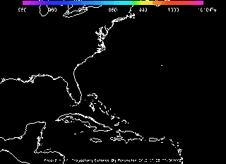 Animated GIF of hurricane track