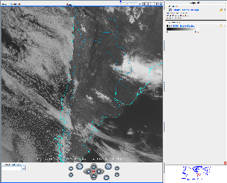 Foreground image with overview map as part of the legend.