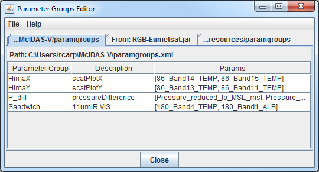 Parameter Groups Editor