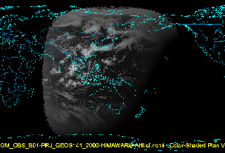 Color-Shaded Plan View, mesh mode