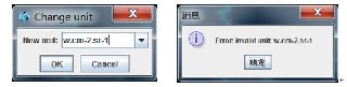 change unit with the manual operation and error message