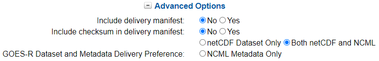 NOAA CLASS ordering options